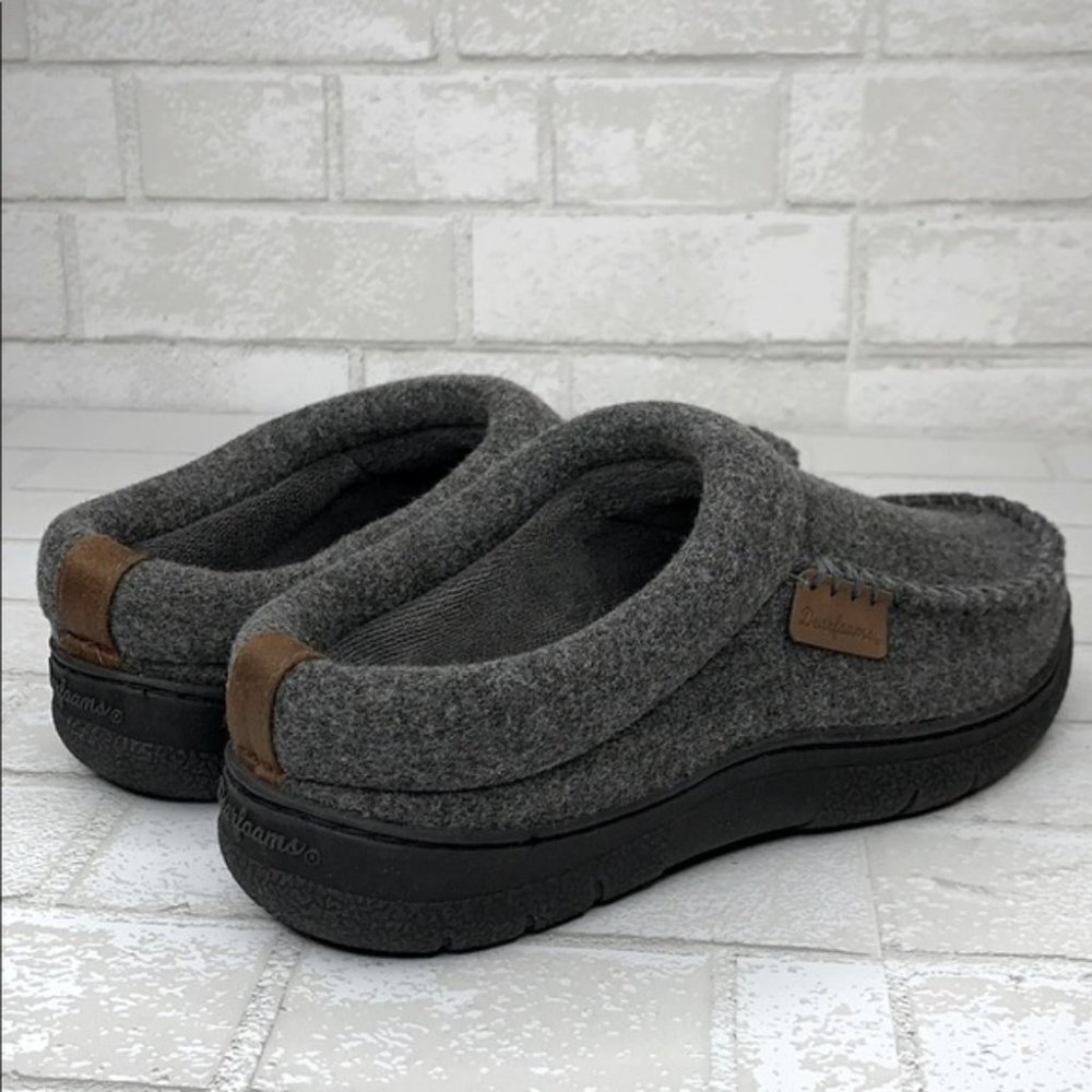 Men's Dearfoams Wool Blend Memory Foam Slippers - Picture 6 of 8